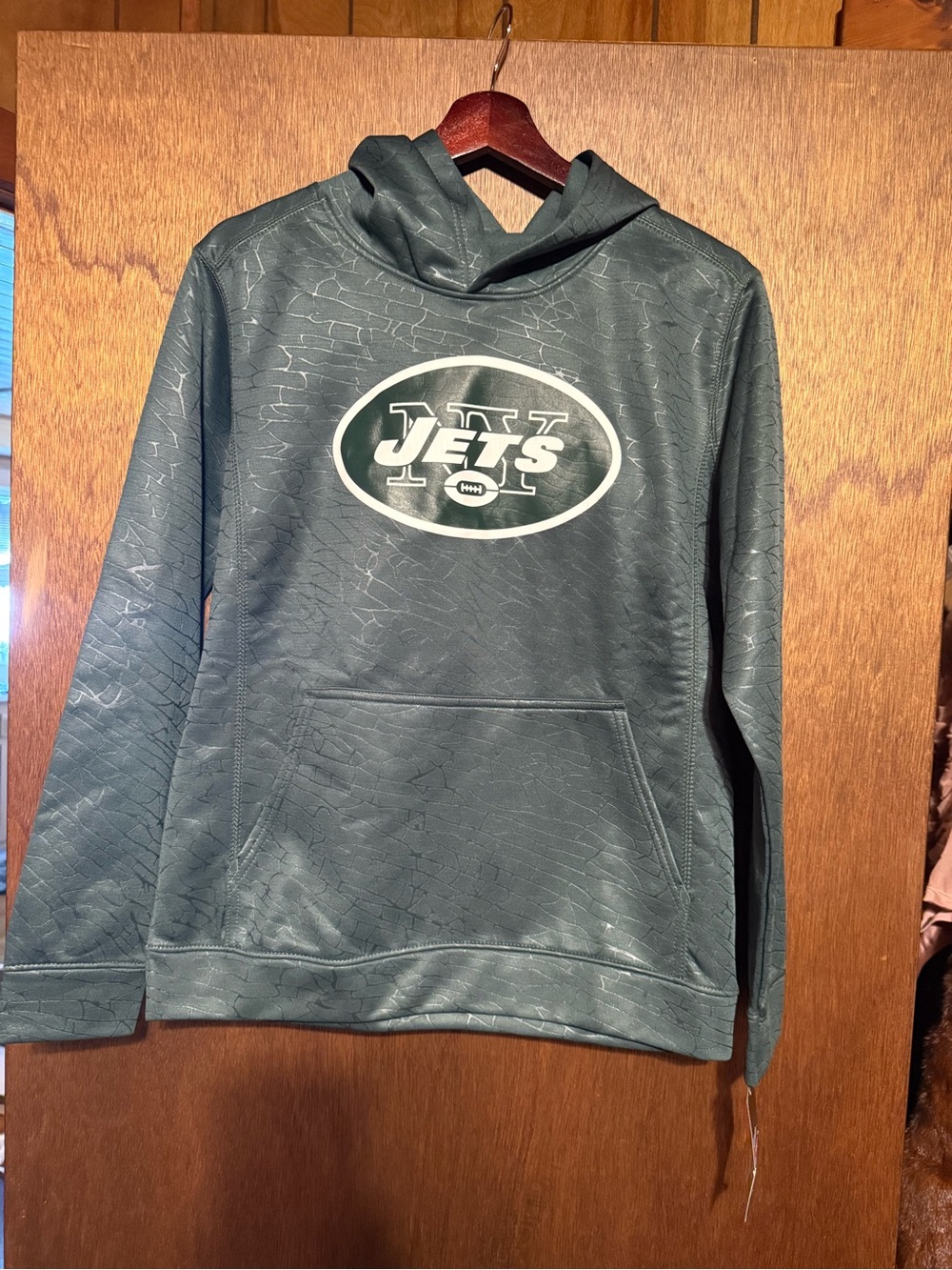 NFL Youth Dark Green Hoodie with White Team Logo L (14/16) youth